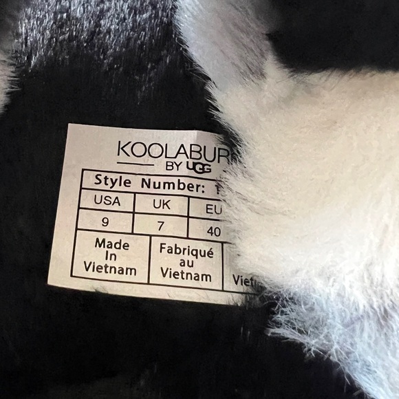 NWT Koolaburra by UGG Ya-Baby Faux Fur Platform Slide Slippers Size 9 Wm - Picture 10 of 14